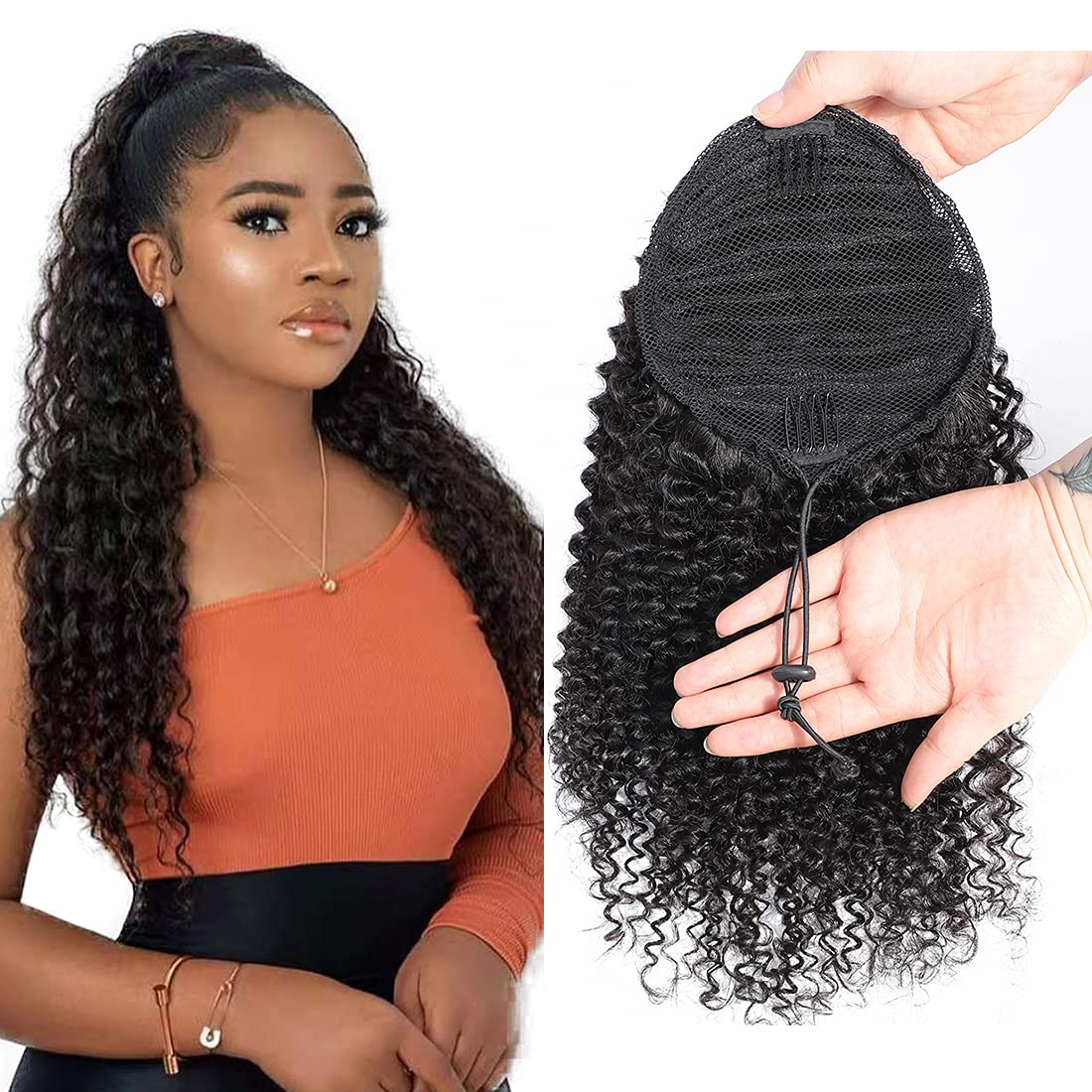 Italian curly Ponytails