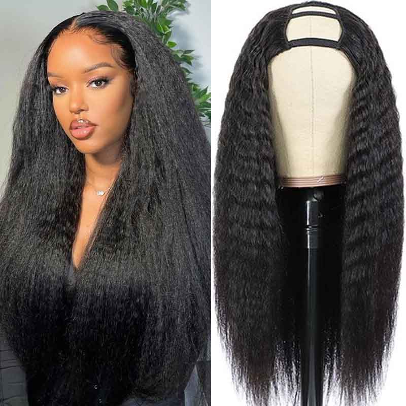 Kinky straight U-part Wigs