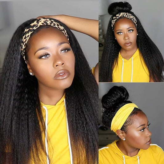 Kinky Straight Headband Wig